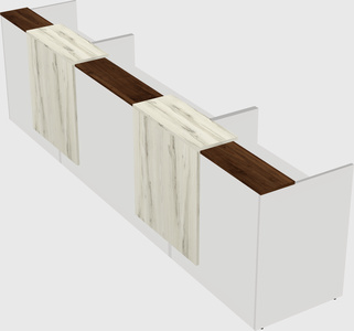 Long reception desk