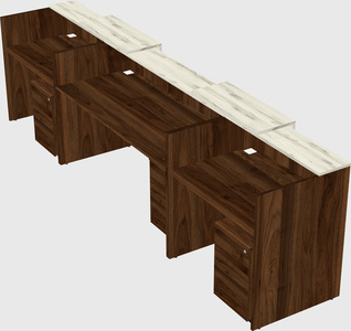 Long reception desk