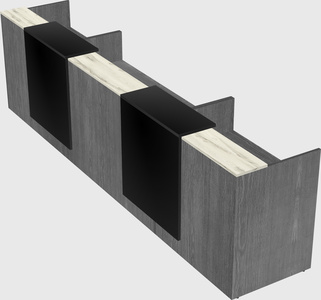 Long reception desk