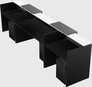 Long reception desk
