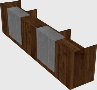 Long reception desk