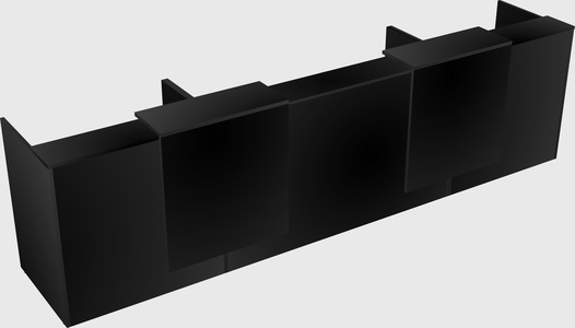 Long reception desk