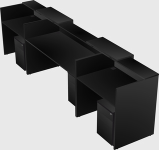 Long reception desk