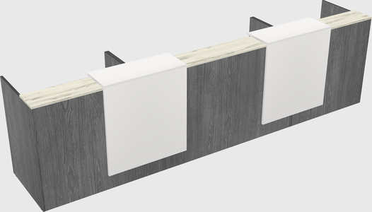 Long reception desk