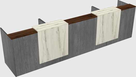 Long reception desk