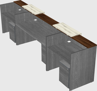 Long reception desk