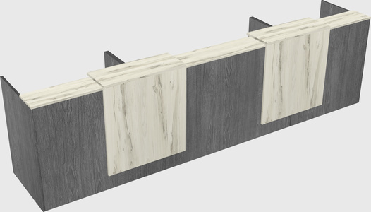 Long reception desk