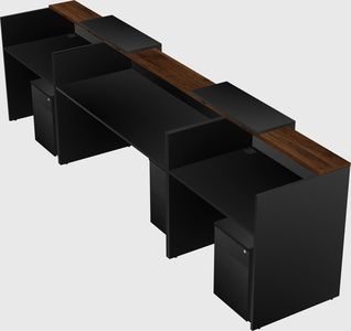 Long reception desk