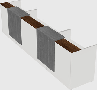 Long reception desk