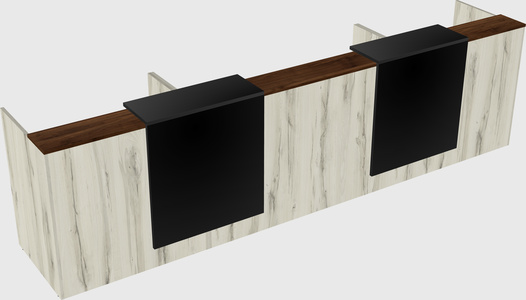 Long reception desk