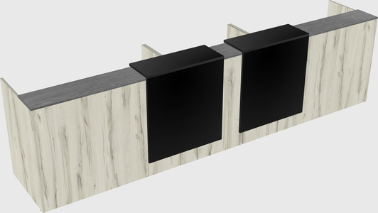 Long reception desk