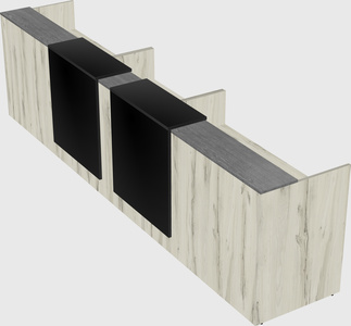 Long reception desk