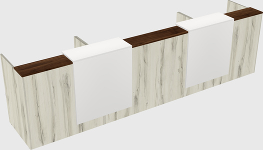 Long reception desk