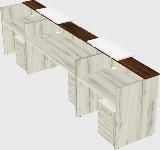 Long reception desk