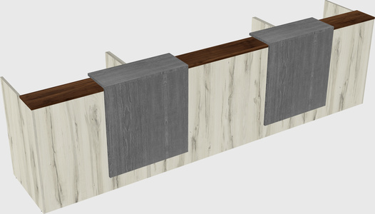 Long reception desk