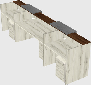 Long reception desk