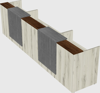 Long reception desk