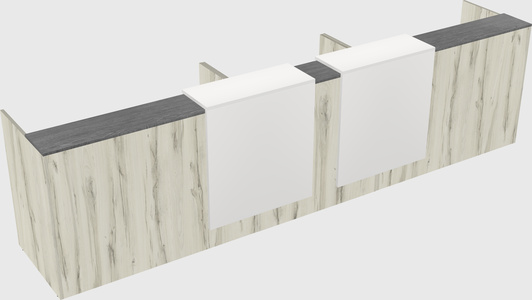 Long reception desk