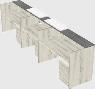 Long reception desk