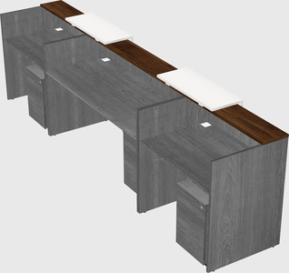 Long reception desk