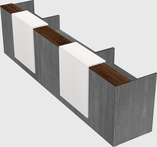 Long reception desk