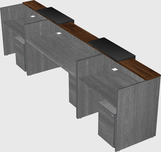 Long reception desk