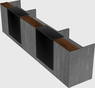 Long reception desk