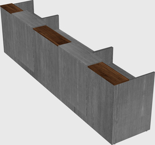 Long reception desk