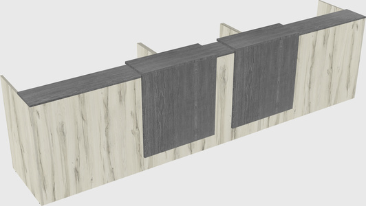 Long reception desk