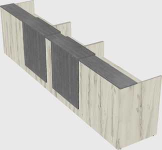Long reception desk