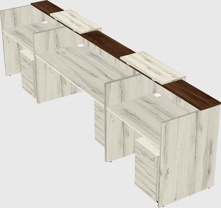 Long reception desk