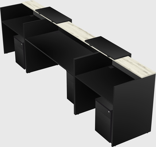 Long reception desk