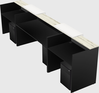 Long reception desk