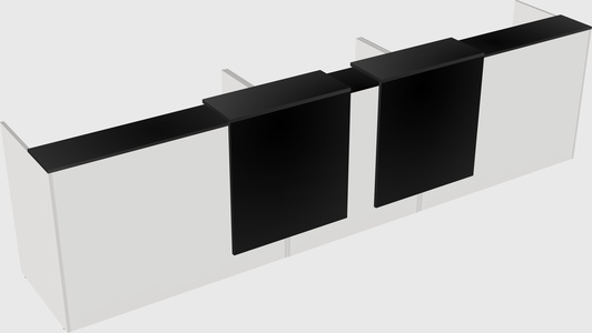 Long reception desk