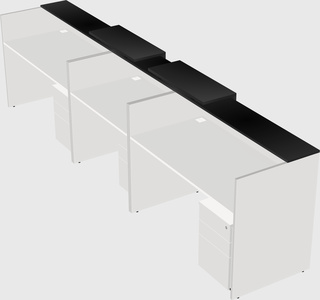 Long reception desk