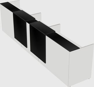 Long reception desk