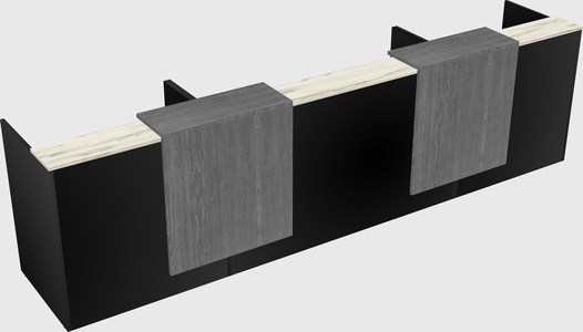 Long reception desk
