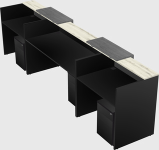 Long reception desk