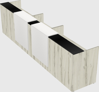 Long reception desk