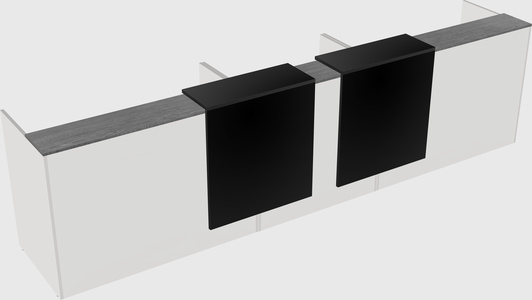 Long reception desk