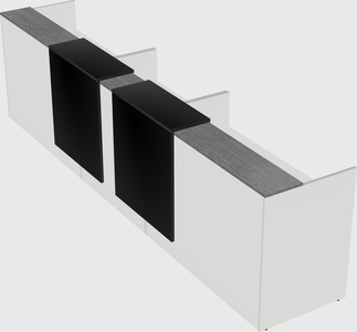 Long reception desk