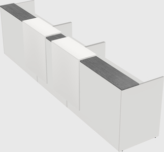 Long reception desk