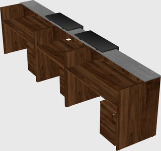 Long reception desk