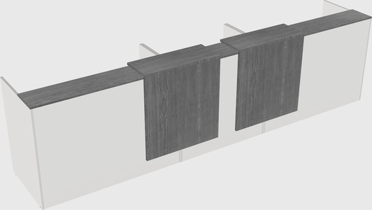 Long reception desk
