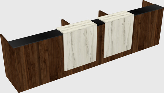 Long reception desk