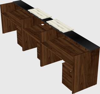 Long reception desk