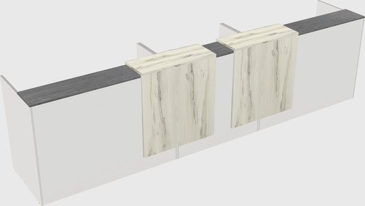 Long reception desk