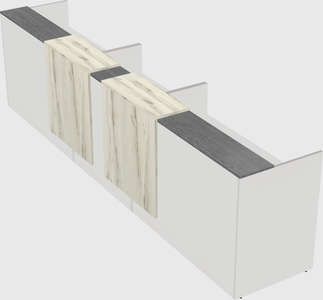 Long reception desk