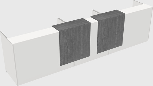 Long reception desk