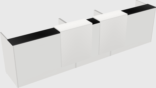 Long reception desk